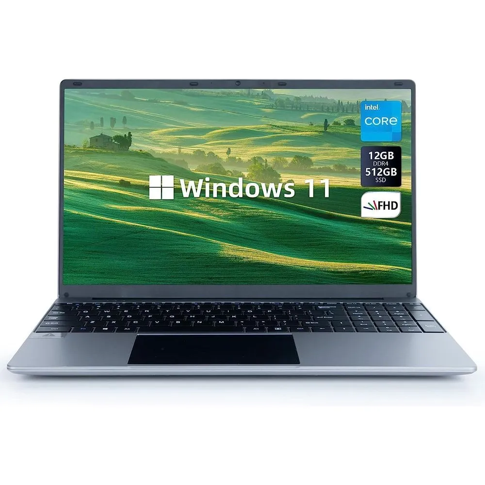 ANMESC LT1504 15.6" FHD N5095 2GHz Intel UHD Graphics 16GB RAM 512GB SSD Win 11 Home Grey