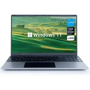 ANMESC LT1504 15.6" FHD N5095 2GHz Intel UHD Graphics 16GB RAM 512GB SSD Win 11 Home Grey