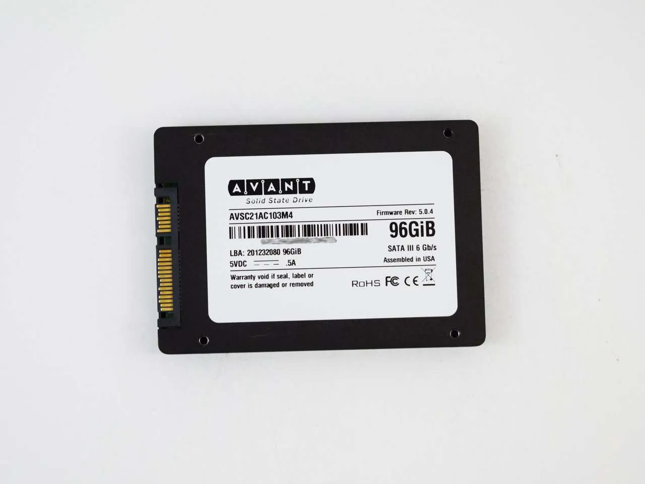 Avant Value AVSC21AC103M4 96GB SATA 6Gb/s 2.5" Manufacturer Recertified SSD