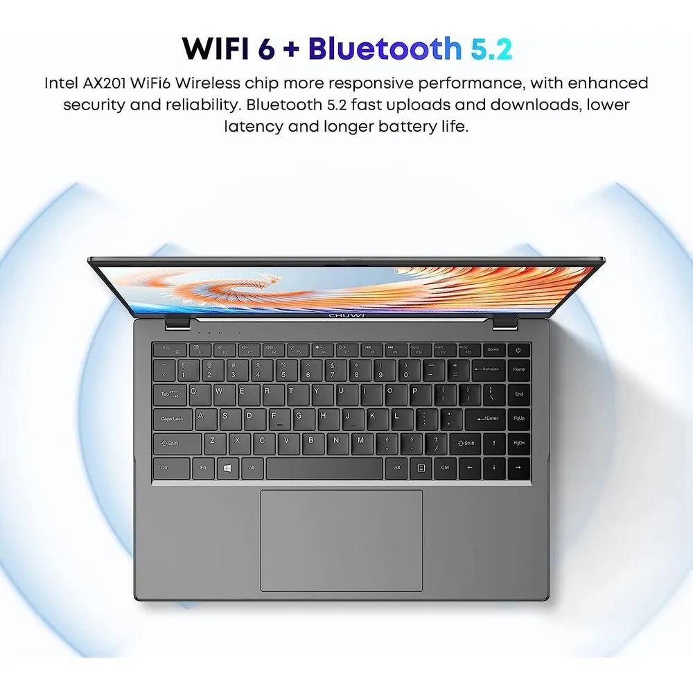 CHUWI CW-1528 GemiBook 14" QXGA J4125 2GHz Intel UHD Graphics 600 8GB RAM 256GB SSD Win 10 Home Grey