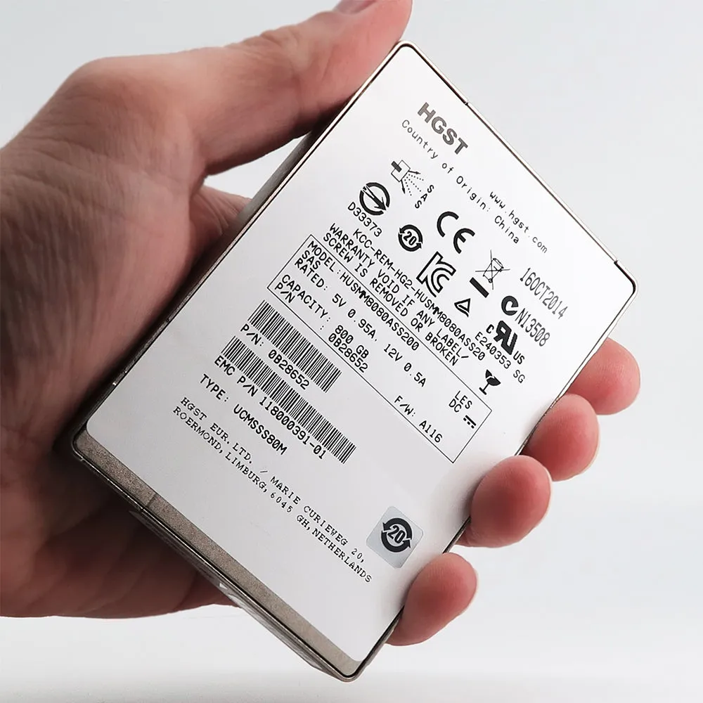 HGST SSD800MM HUSMM8080ASS200 0B28652 800GB SAS 12Gb/s Write Intensive MLC 2.5in Refurbished SSD