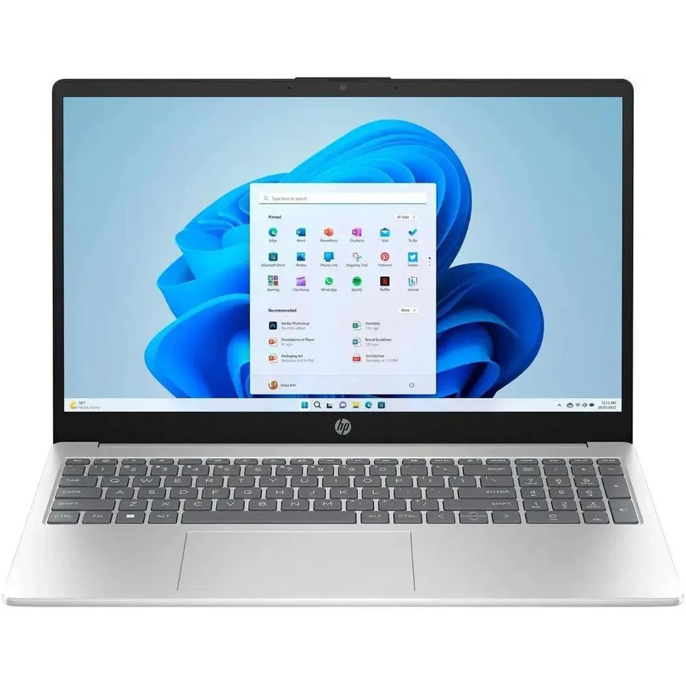HP 15-fd0023dx HP Laptop 15.6" HD Touchscreen i3-1215U 1.2GHz Intel UHD Graphics 8GB RAM 256GB SSD Win 11 Home Natural Silver