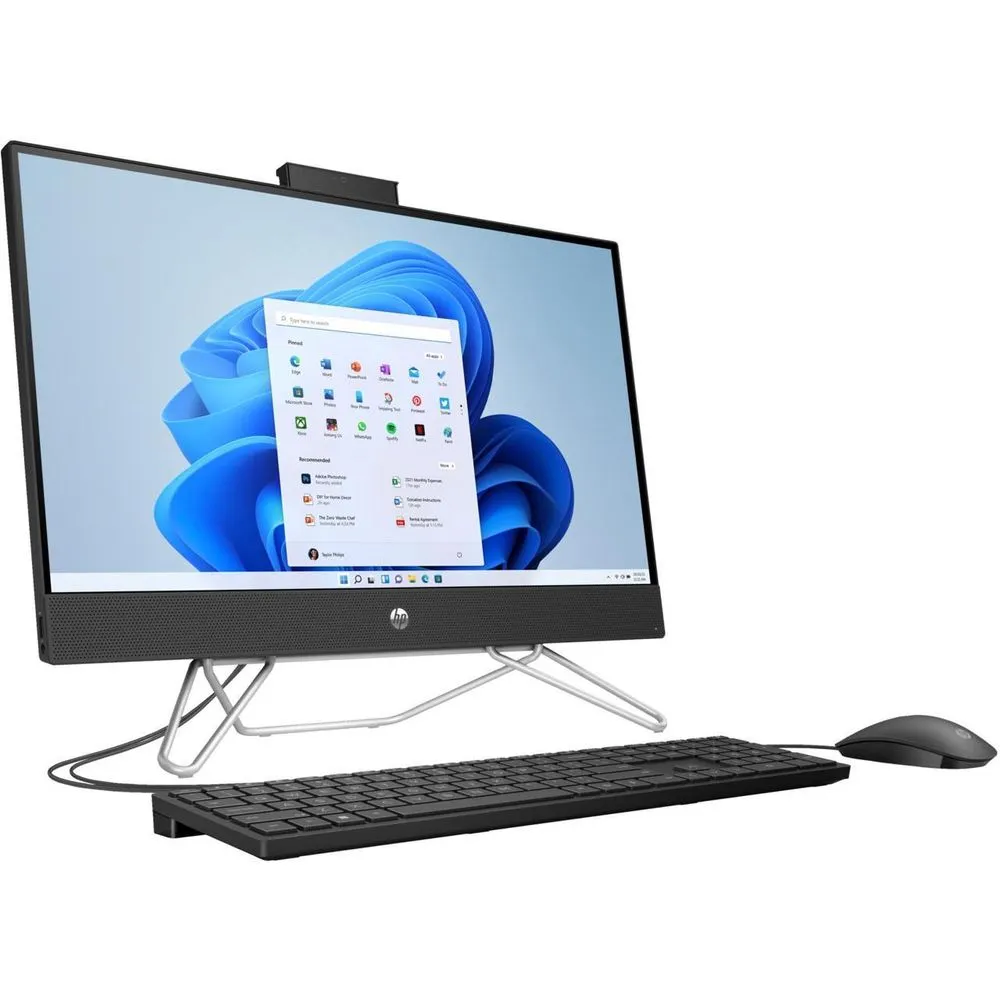 HP 24-cb1133m 23.8" FHD Ryzen 3 5425U 2.7GHz AMD Radeon Graphics 8GB RAM 512GB SSD Win 11 Home Black