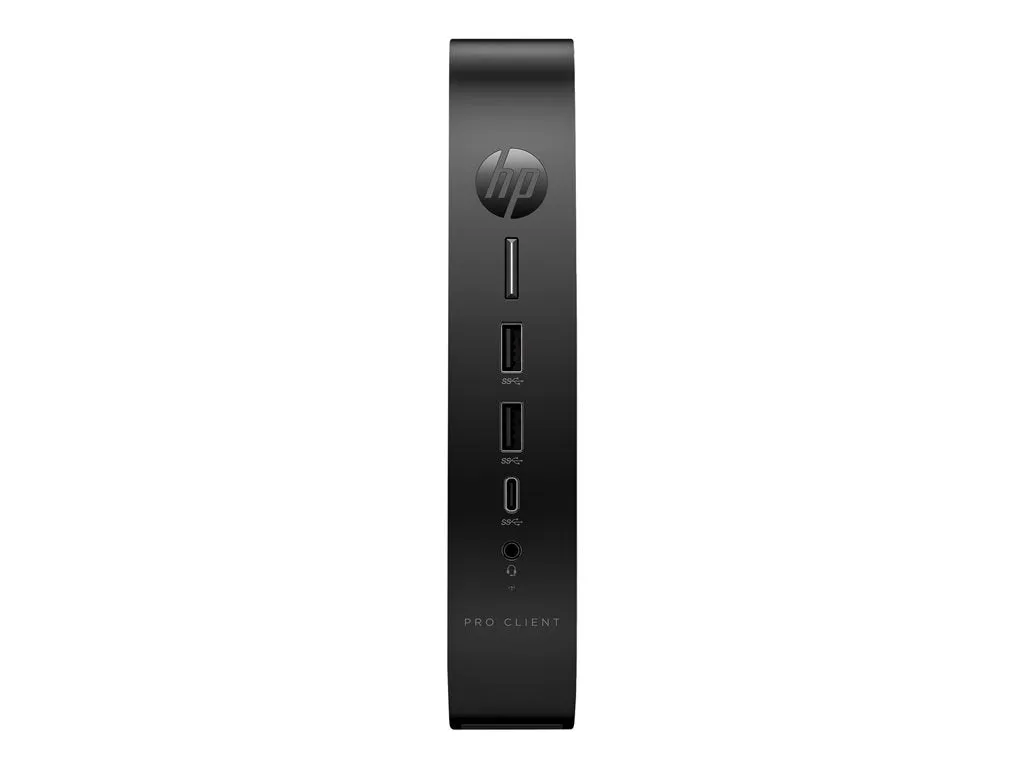 HP Pro t550 - Thin client - USFF - 1 x Celeron J6412 / up to 2.6 GHz - RAM 8 GB - SSD 256 GB - NVMe - UHD Graphics - Gigabit 7H1V9UA#ABA