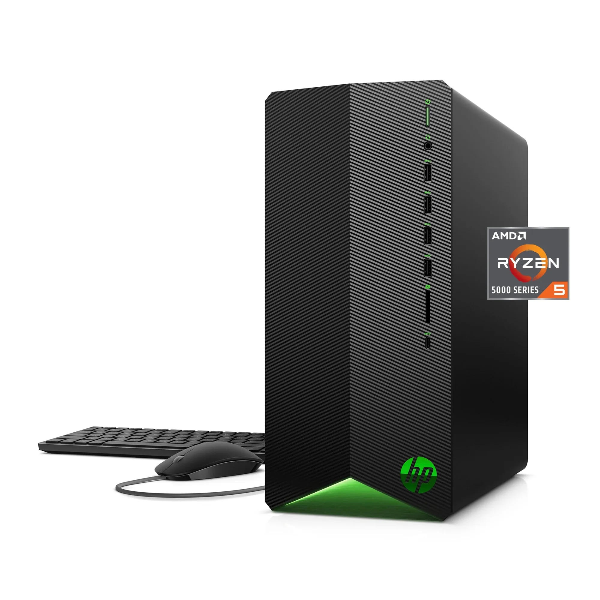 HP TG01-2003W Pavilion Ryzen 5 5600G 3.9GHz AMD Radeon RX 5500 4GB 8GB RAM 256GB SSD Win 10 Home or higher Black