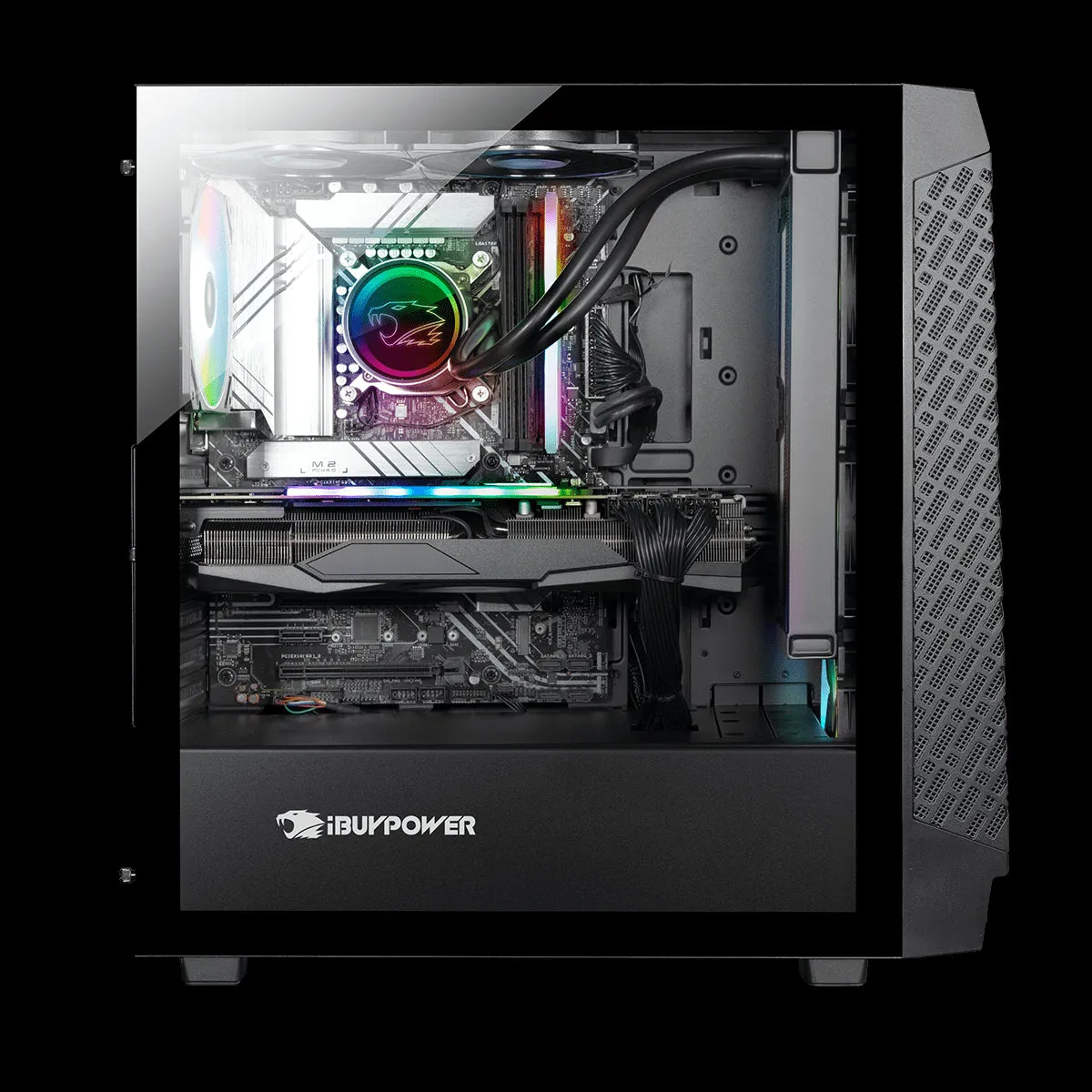 iBUYPOWER I5N4602 SlateMesh i5-13600KF 3.5GHz NVIDIA GeForce RTX 4060 8GB 16GB RAM 1TB SSD Win 11 Home Black