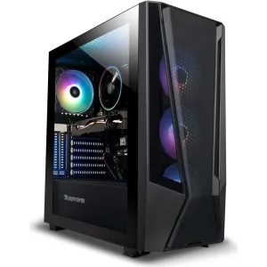 iBUYPOWER R1971B2020B TraceMesh Ryzen 7 7700 3.8GHz AMD Radeon RX 7800XT 16GB 16GB RAM 1TB SSD Win 11 Home Black