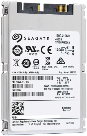 Seagate 1200.2 ST400GM0263 400GB SAS 12Gb/s 1.8" SED Solid State Drive