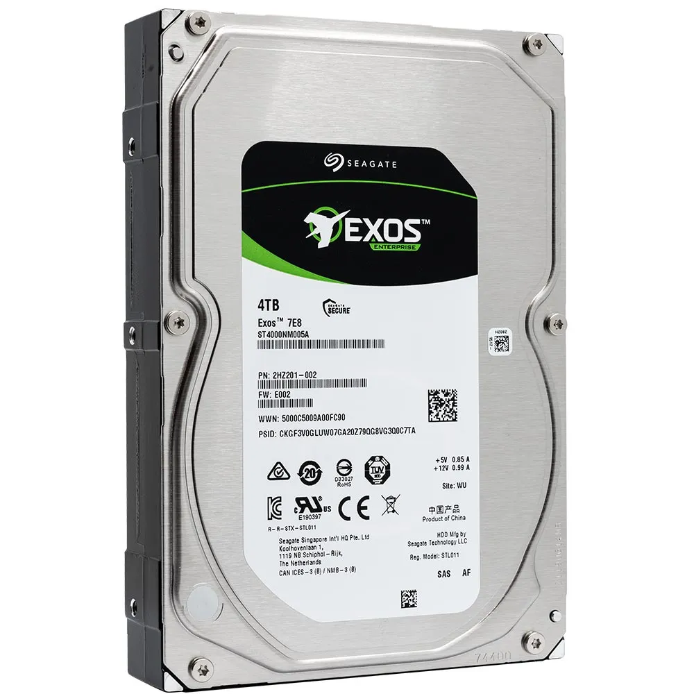 Seagate Exos 7e8 ST4000NM005A 4TB 7.2K RPM SAS 12Gb/s 512e 3.5in Refurbished HDD