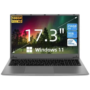 SGIN M17PRO-N 17.3" FHD N4000 1.1GHz Intel UHD Graphics 600 8GB RAM 256GB SSD Win 11 Home Grey