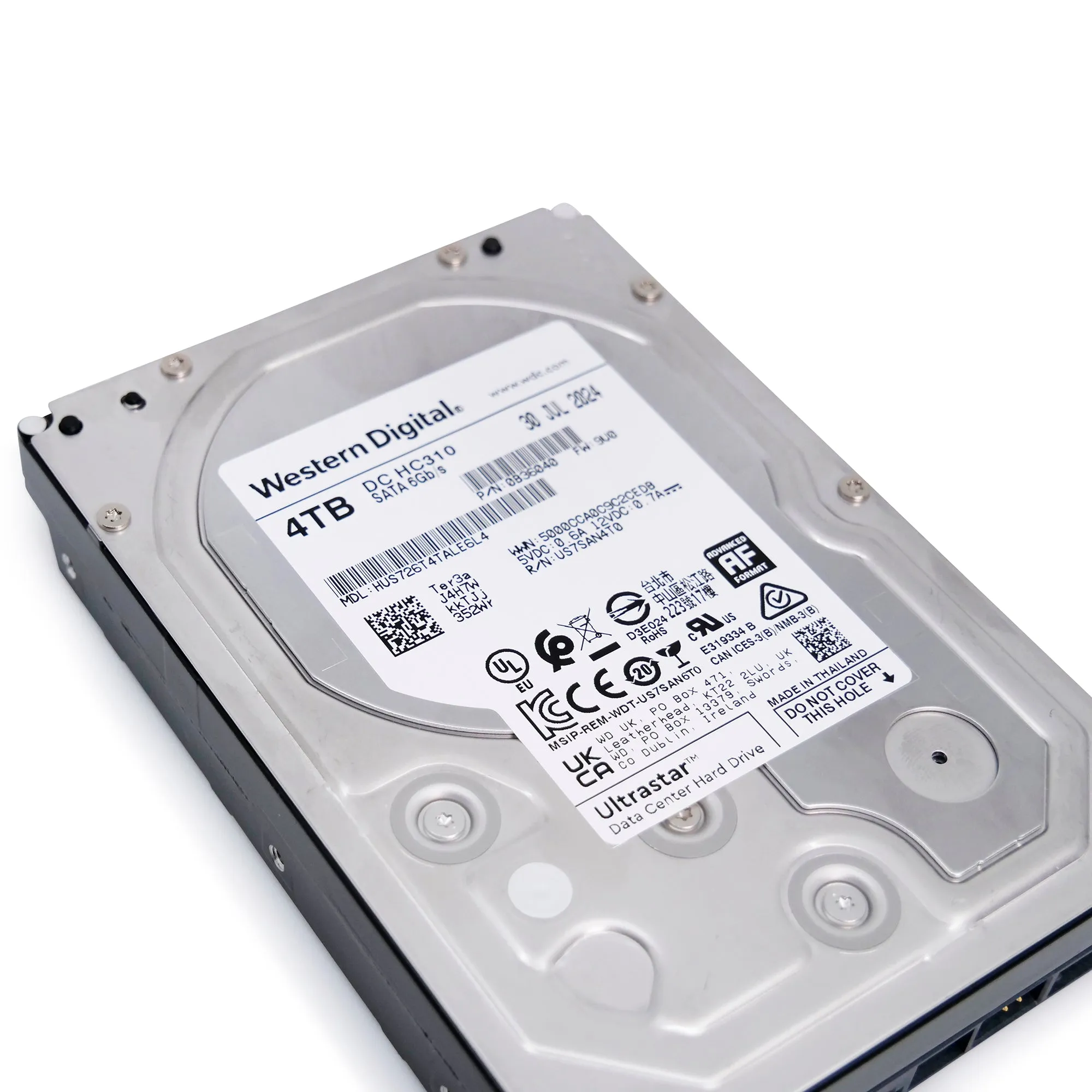 Western Digital Ultrastar DC HC310 HUS726T4TALE6L4 0B36040 4TB 7.2K RPM SATA 6Gb/s 512e 3.5in Hard Drive